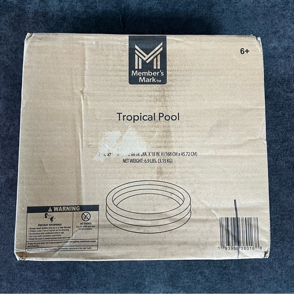 NIB Member's Mark Inflatable Tropical Pool, 5.5' Diameter - Picture 7 of 9
